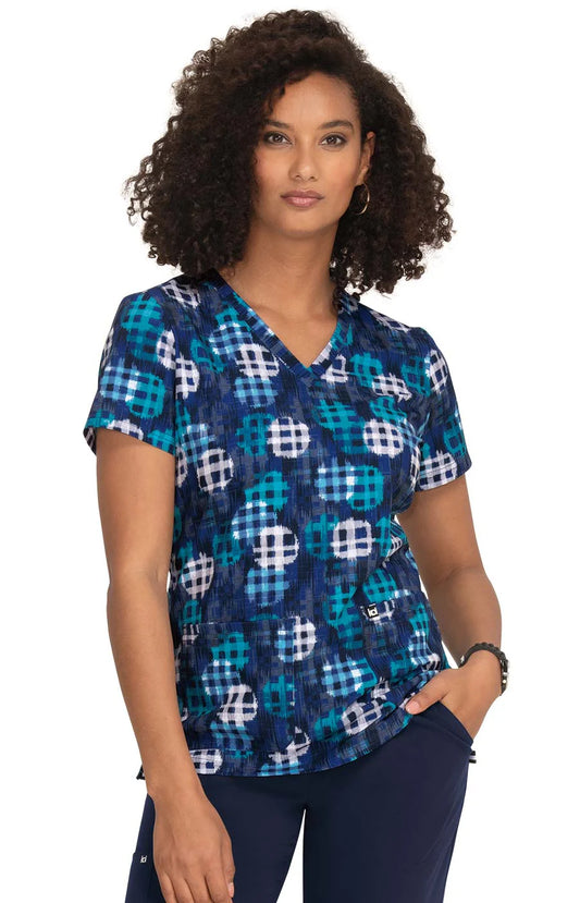 1029PR - koi 2-Pocket Print Scrub Top