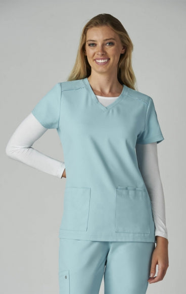 C101 Cureology Cardi Modern 2 Pocket V-Neck Top by koi