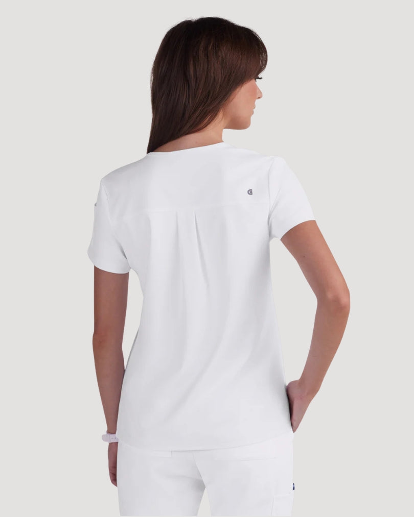C101 Cureology Cardi Modern 2 Pocket V-Neck Top by koi