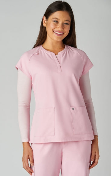 Reese Split Neck Top from Cureology by koi