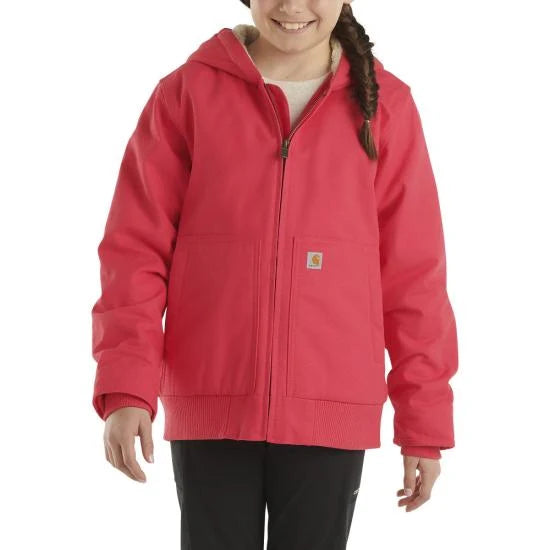 CP9564 Kids Canvas Insulated Hooded Active Jacket