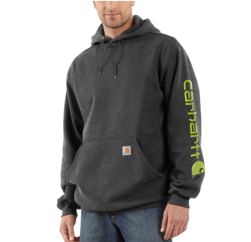 K288 Carhartt Midweight Hooded Logo Sweatshirt