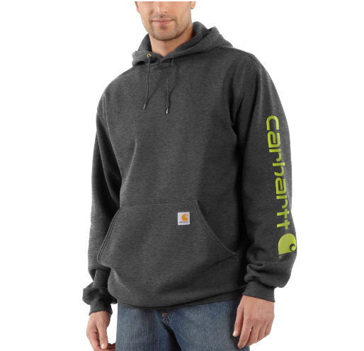 Carhartt hooded logo sweatshirt discount