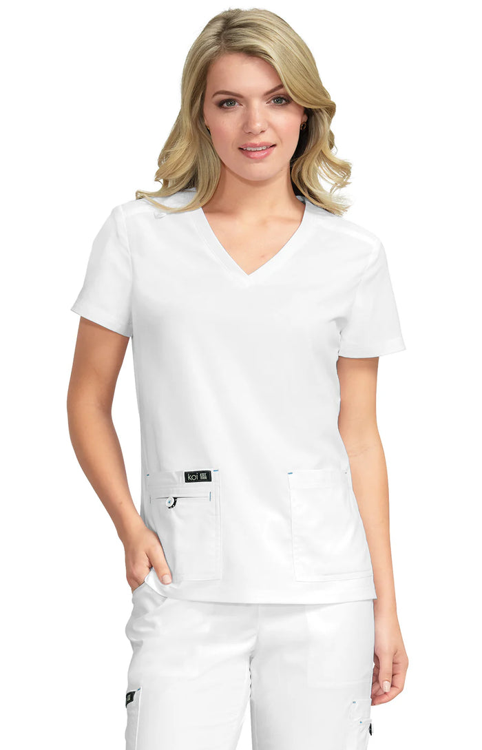 Koi Basics Becca Women's 4-Pocket Stretch Scrub Top