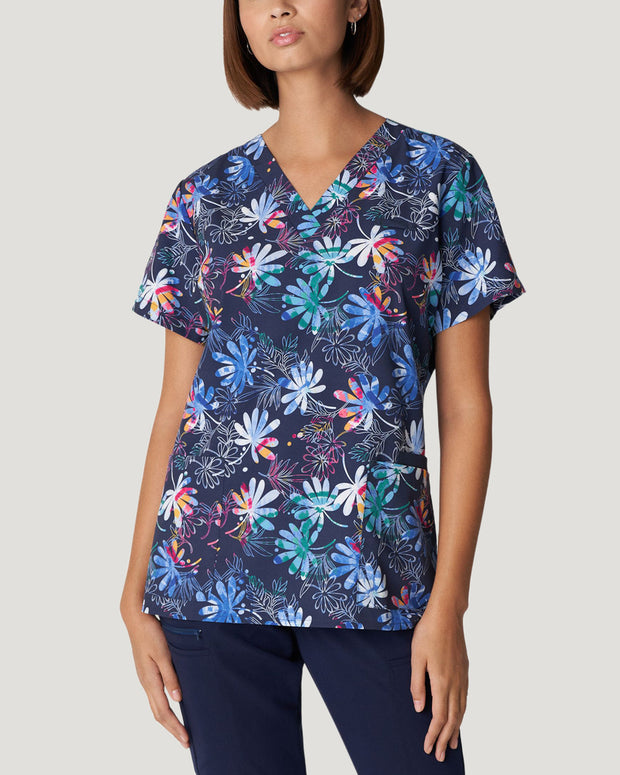 618 - Moonshadow Printed V-Neck Top