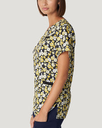 618 - Sunshiny Day Printed V-Neck Top