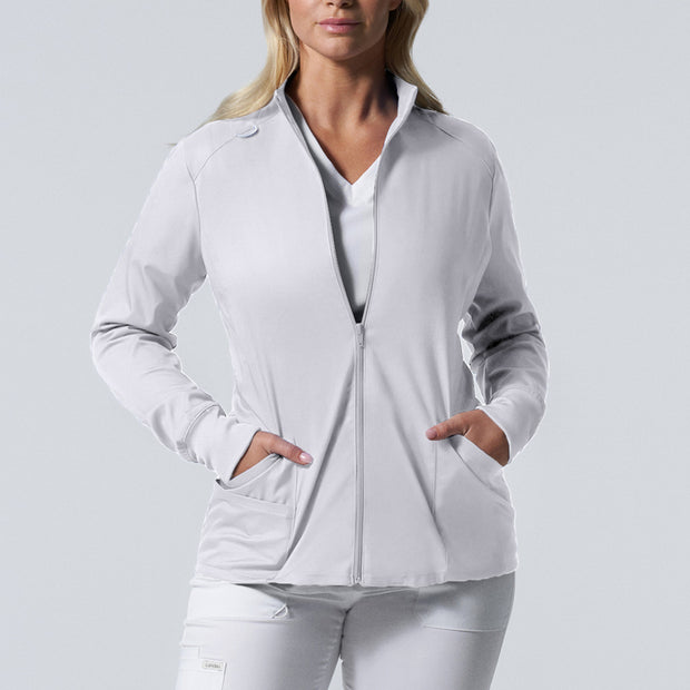 Scrub jacket sales with hood