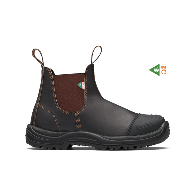 Blundstone 167 - Work & Safety Boot Rubber Toe Cap Stout Brown