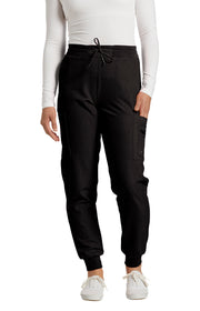 380P V-Tess Zippered Cargo Pocket Jogger Pant - Petite