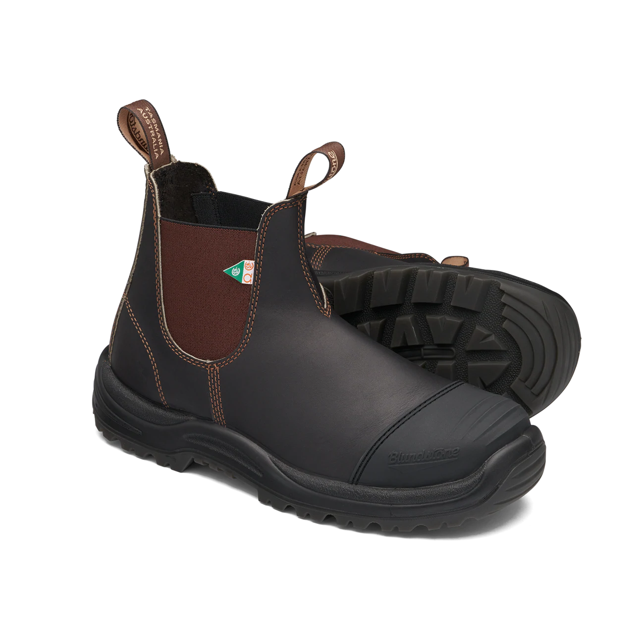 Blundstone 167 - Work & Safety Boot Rubber Toe Cap Stout Brown