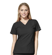 6255 - Women's Basic V-Neck Top