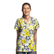 6257 Printed V-Neck Top