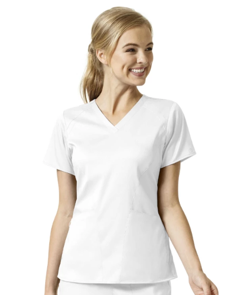 6319A - Women's 4 Pocket V-Neck Top