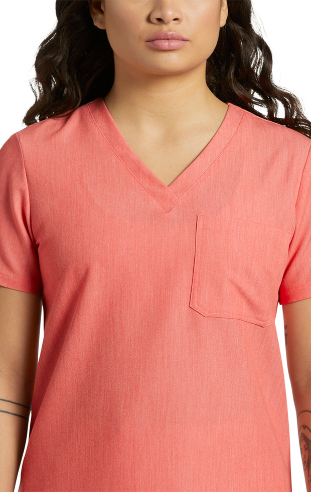 794 V-Tess One Pocket V-Neck Top