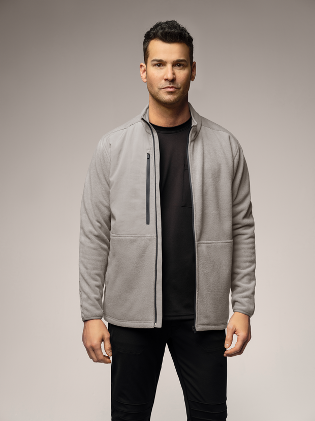 8009 Slate Men's Micro-Fleece Zip Jacket