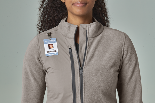 8109 Slate Women's Micro-Fleece Zip Jacket