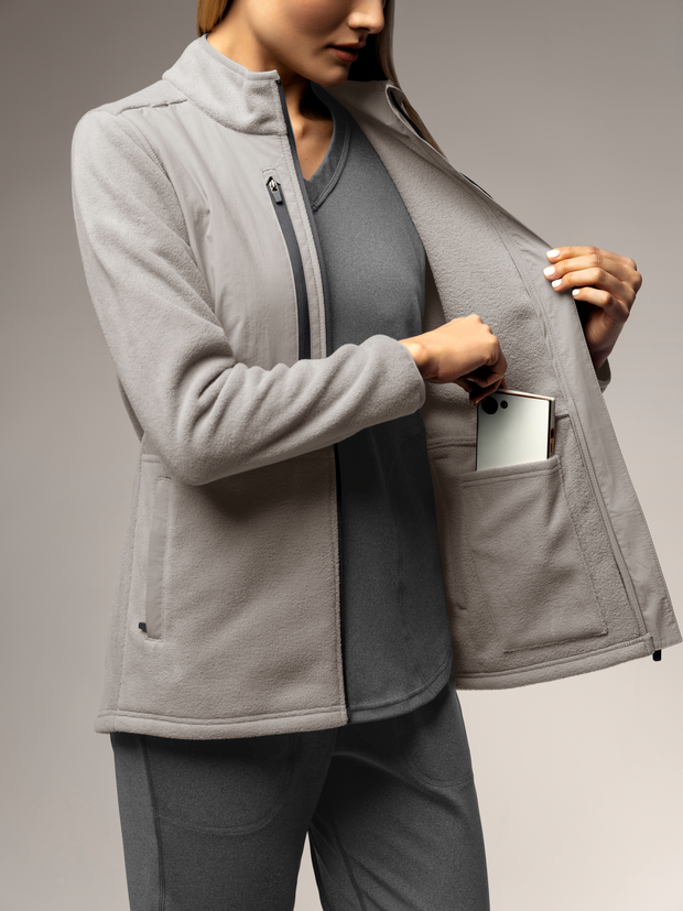 8109 Slate Women's Micro-Fleece Zip Jacket