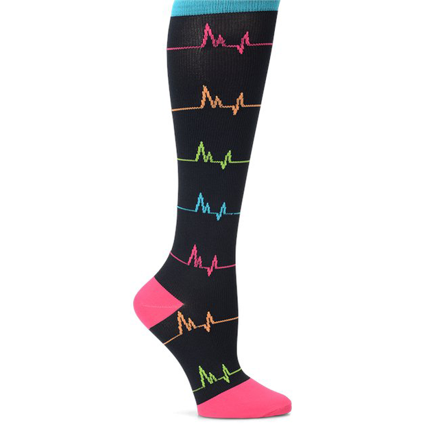 Compression Socks Black with EKG