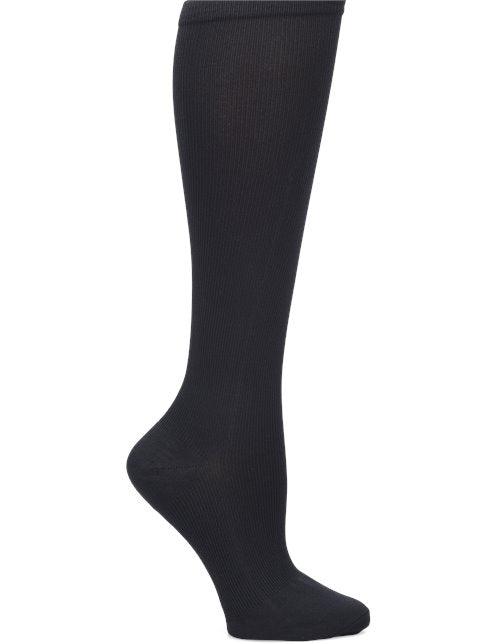 883783W - Nurse Mates Compression Sock-Solid Black Wide Calf