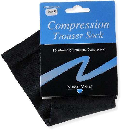 Nurse Mates Medical Compression Trouser, Microfiber Solid Blac