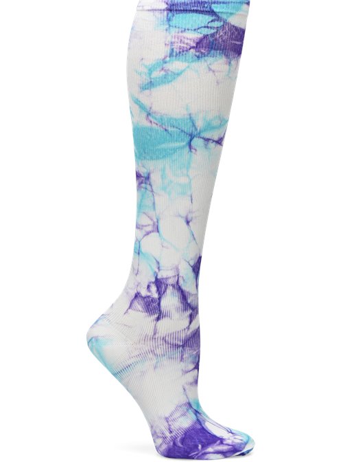 NA0015099 - Nurse Mates Compression Sock-Tie Dye Lilac/Aqua