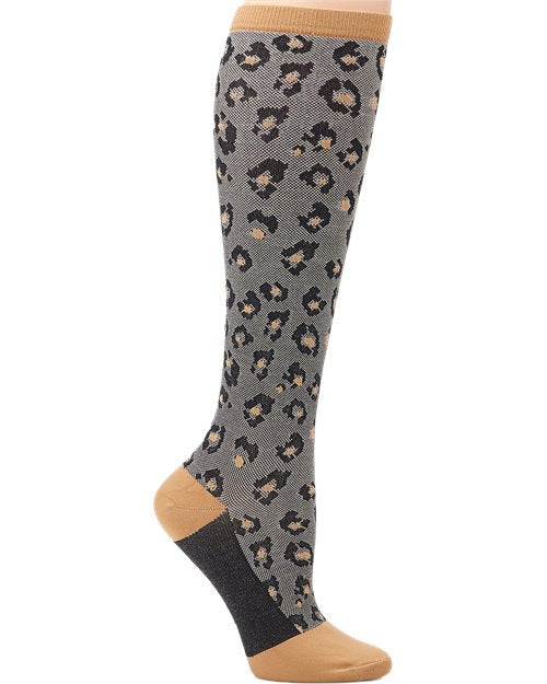 Nurse Mates Compression Sock-Grey Leopard NA0035999