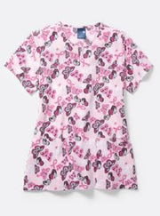 Z16213 Notch Neck Print Top