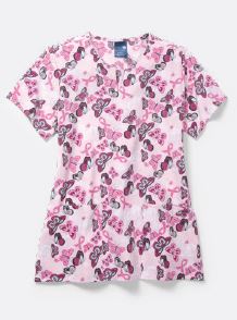 Z16213 Notch Neck Print Top