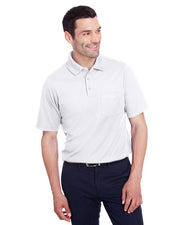 DG20P Devon & Jones Men's CrownLux Performance™ Plaited Polo with Pocket